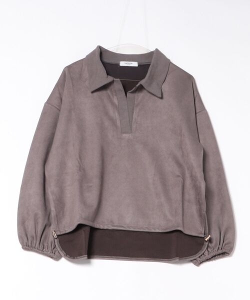 SWITCH BY ARCH(スイッチバイアーチ)の「★SWITCH by ARCH★衿付き Bondding Suede Pullover(その他トップス・レディース・アイボリー/チャコールグレー/ブルー・FREE)」の1枚目の写真