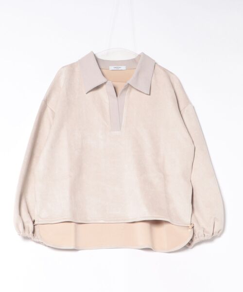 SWITCH BY ARCH(スイッチバイアーチ)の「★SWITCH by ARCH★衿付き Bondding Suede Pullover(その他トップス・レディース・アイボリー/チャコールグレー/ブルー・FREE)」の2枚目の写真
