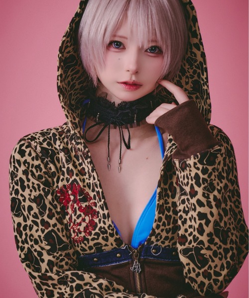 GALFY（ガルフィー）の「『GALFY/ガルフィー』柄姐フーディー【Z】（パーカー・レディース・キャメル/ピンク・FREE）」の8枚目の写真