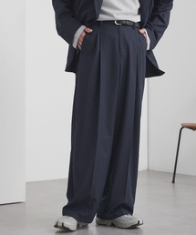 MONO-MART（モノマート）の「ライトTR ワイドストレート 2タック スラックス   UVカット&アンチピリング&イージーケア【セットアップ対応】（スラックス）」