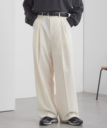 MONO-MART（モノマート）の「ライトTR ワイドストレート 2タック スラックス   UVカット&アンチピリング&イージーケア【セットアップ対応】（スラックス）」