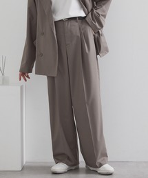 MONO-MART（モノマート）の「ライトTR ワイドストレート 2タック スラックス   UVカット&アンチピリング&イージーケア【セットアップ対応】（スラックス）」