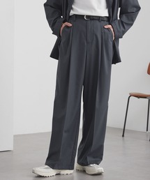 MONO-MART（モノマート）の「ライトTR ワイドストレート 2タック スラックス   UVカット&アンチピリング&イージーケア【セットアップ対応】（スラックス）」