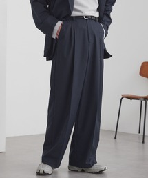 MONO-MART（モノマート）の「ライトTR ワイドストレート 2タック スラックス   UVカット&アンチピリング&イージーケア【セットアップ対応】（スラックス）」