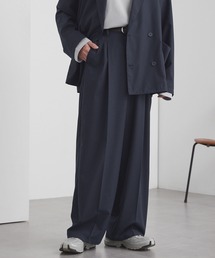 MONO-MART（モノマート）の「ライトTR ワイドストレート 2タック スラックス   UVカット&アンチピリング&イージーケア【セットアップ対応】（スラックス）」