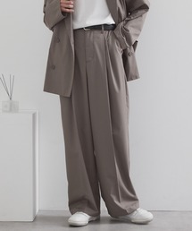 MONO-MART（モノマート）の「ライトTR ワイドストレート 2タック スラックス   UVカット&アンチピリング&イージーケア【セットアップ対応】（スラックス）」