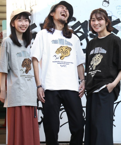 KRIFF MAYER（クリフメイヤー）の「【綿100%】クラフト刺繍T(虎)（Tシャツ/カットソー・メンズ・ブラック/グレー/オフホワイト・X-LARGE/LARGE/MEDIUM）」の7枚目の写真