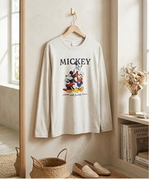 【DISNEY/ディズニー】ミッキーマウスプリントロングスリーブTシャツ(QUICK DRY)/ユニセックス