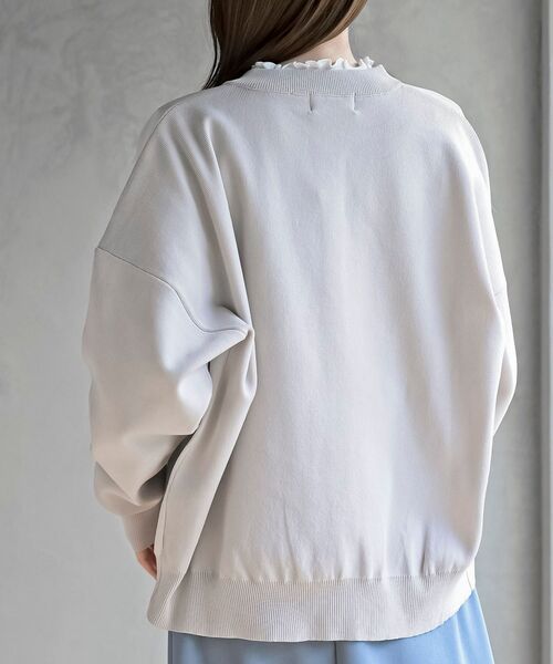 rps（アールピーエス）の「ゴールドボタンクルーネックスポンジニットカーディガン（カーディガン/ボレロ・レディース・グレー/ブラック/シルバーグレー/グレイッシュブルー・フリー）」の17枚目の写真