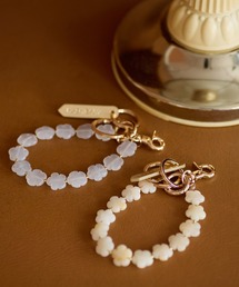 HASHIBAMI | 【HASHIBAMI】マルチ花型天然石 ハンドストラップ(スマホグッズ)