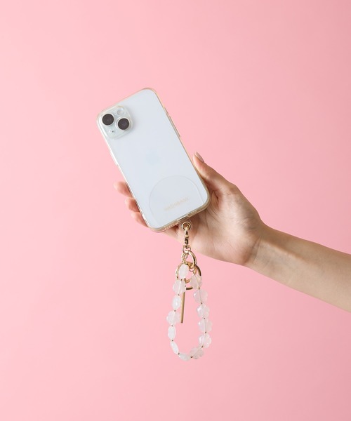 HASHIBAMI（ハシバミ）の「【HASHIBAMI】マルチ花型天然石 ハンドストラップ（スマホグッズ・レディース・シルバー/ゴールド/イエロー/ホワイト・FREE）」の18枚目の写真