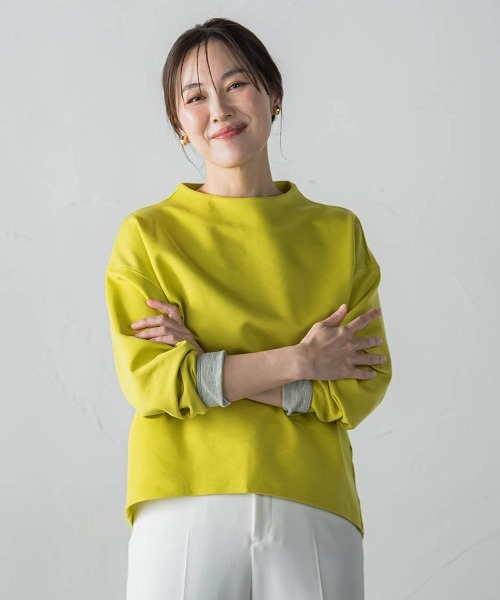 LAUTREAMONT(ロートレアモン)の「ソフトストレッチダンボールカットソー(Tシャツ/カットソー・レディース・ベージュ/イエロー/ネイビー/ライトグレー/キャメル・9号)」の12枚目の写真