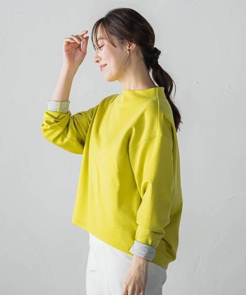 LAUTREAMONT(ロートレアモン)の「ソフトストレッチダンボールカットソー(Tシャツ/カットソー・レディース・ベージュ/イエロー/ネイビー/ライトグレー/キャメル・9号)」の13枚目の写真