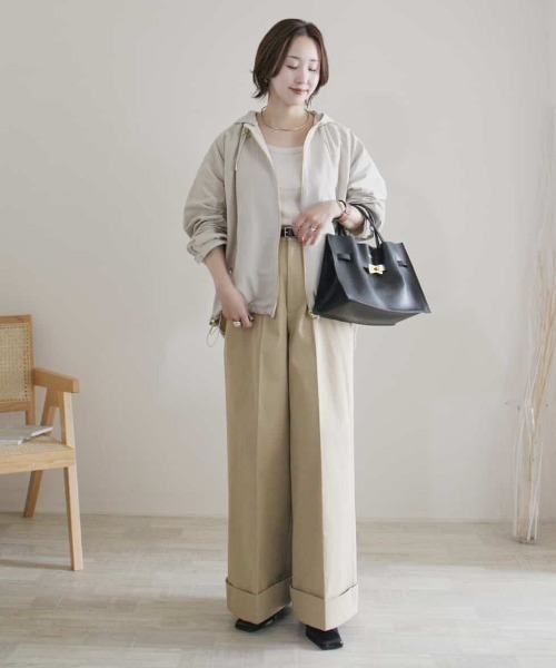 ikka(イッカ)の「【雑誌InRed4月号掲載】撥水花粉リリース2WAYマウンテンパーカー【親子コーデ】(マウンテンパーカー・レディース・ライトグリーン/ネイビー/ライトブルー/オフホワイト・L/M/S)」の15枚目の写真
