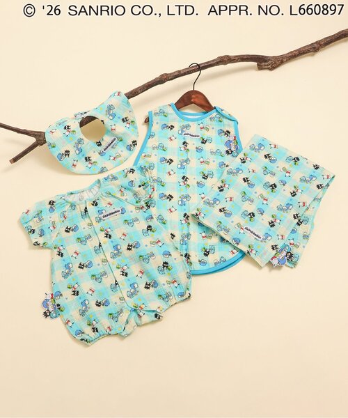 sanrio（サンリオ）の「はぴだんぶい ガーゼスタイ（スタイ/よだれかけ・キッズ・サックスブルー・90）」の7枚目の写真