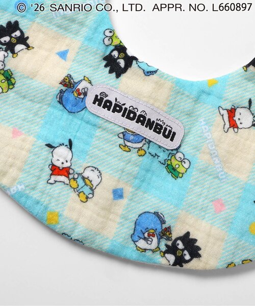 sanrio（サンリオ）の「はぴだんぶい ガーゼスタイ（スタイ/よだれかけ・キッズ・サックスブルー・90）」の5枚目の写真