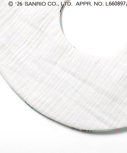 sanrio（サンリオ）の「はぴだんぶい ガーゼスタイ（スタイ/よだれかけ・キッズ・サックスブルー・90）」の6枚目の写真