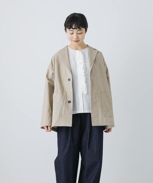 かぐれ（カグレ）の「『ユニセックス』コットンテーラードジャケット（その他アウター・レディース・ベージュ/ブラック/チャコールグレー・1/2）」の15枚目の写真