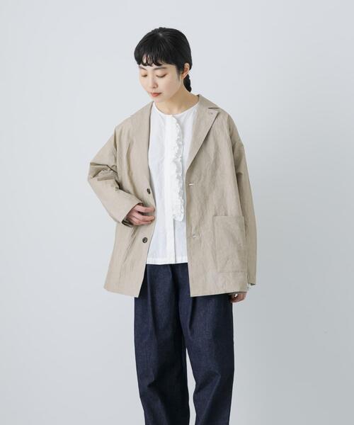 かぐれ（カグレ）の「『ユニセックス』コットンテーラードジャケット（その他アウター・レディース・ベージュ/ブラック/チャコールグレー・1/2）」の16枚目の写真