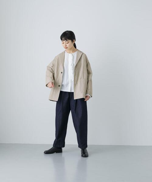 かぐれ（カグレ）の「『ユニセックス』コットンテーラードジャケット（その他アウター・レディース・ベージュ/ブラック/チャコールグレー・1/2）」の20枚目の写真