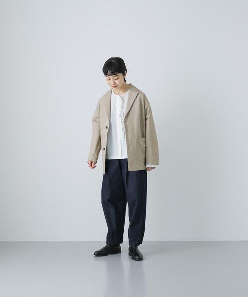 かぐれ（カグレ）の「『ユニセックス』コットンテーラードジャケット（その他アウター・レディース・ベージュ/ブラック/チャコールグレー・1/2）」の21枚目の写真