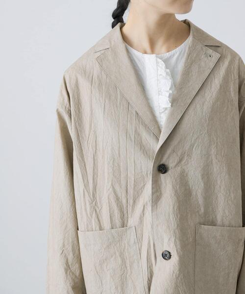 かぐれ(カグレ)の「『ユニセックス』コットンテーラードジャケット(その他アウター・レディース・ベージュ/ブラック/チャコールグレー・1/2)」の7枚目の写真