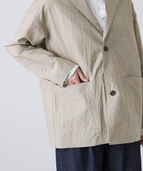 かぐれ(カグレ)の「『ユニセックス』コットンテーラードジャケット(その他アウター・レディース・ベージュ/ブラック/チャコールグレー・1/2)」の8枚目の写真