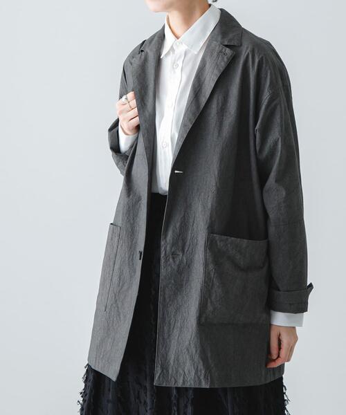 かぐれ(カグレ)の「『ユニセックス』コットンテーラードジャケット(その他アウター・レディース・ベージュ/ブラック/チャコールグレー・1/2)」の16枚目の写真