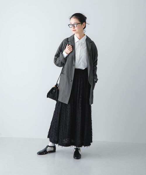 かぐれ(カグレ)の「『ユニセックス』コットンテーラードジャケット(その他アウター・レディース・ベージュ/ブラック/チャコールグレー・1/2)」の19枚目の写真