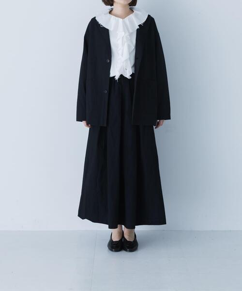 かぐれ（カグレ）の「『ユニセックス』コットンテーラードジャケット（その他アウター・レディース・ベージュ/ブラック/チャコールグレー・1/2）」の4枚目の写真