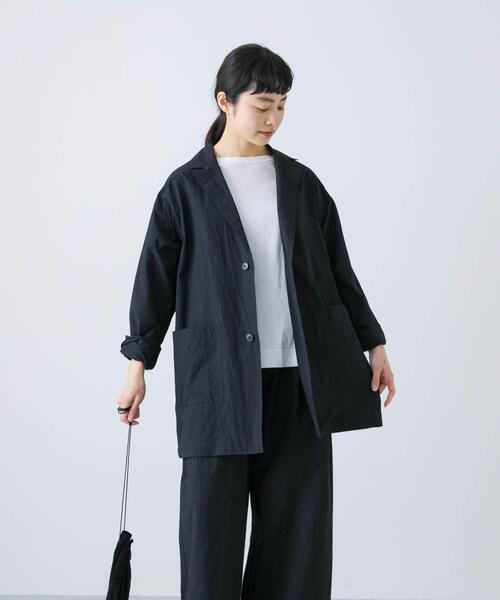 かぐれ（カグレ）の「『ユニセックス』コットンテーラードジャケット（その他アウター・レディース・ベージュ/ブラック/チャコールグレー・1/2）」の6枚目の写真