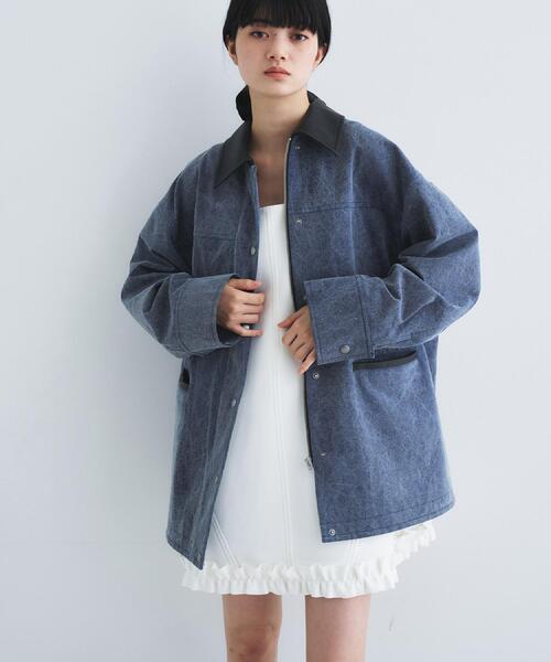 pigment denim coverall（ステンカラーコート）｜CODE A（コードエー
