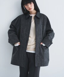 CODE A（コードエー）の「pigment denim coverall（ステンカラーコート）」