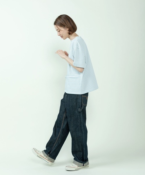 PAR ICI（パーリッシィ）の「デラヴェジャージー 半袖ボートネックボーダーカットソー（Tシャツ/カットソー・レディース・サックスブルー・FREE）」の10枚目の写真