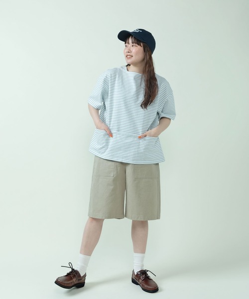 PAR ICI（パーリッシィ）の「デラヴェジャージー 半袖ボートネックボーダーカットソー（Tシャツ/カットソー・レディース・サックスブルー・FREE）」の12枚目の写真