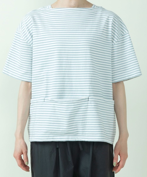 PAR ICI（パーリッシィ）の「デラヴェジャージー 半袖ボートネックボーダーカットソー（Tシャツ/カットソー・レディース・サックスブルー・FREE）」の15枚目の写真