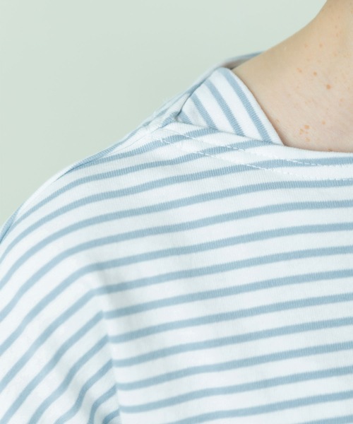 PAR ICI（パーリッシィ）の「デラヴェジャージー 半袖ボートネックボーダーカットソー（Tシャツ/カットソー・レディース・サックスブルー・FREE）」の20枚目の写真