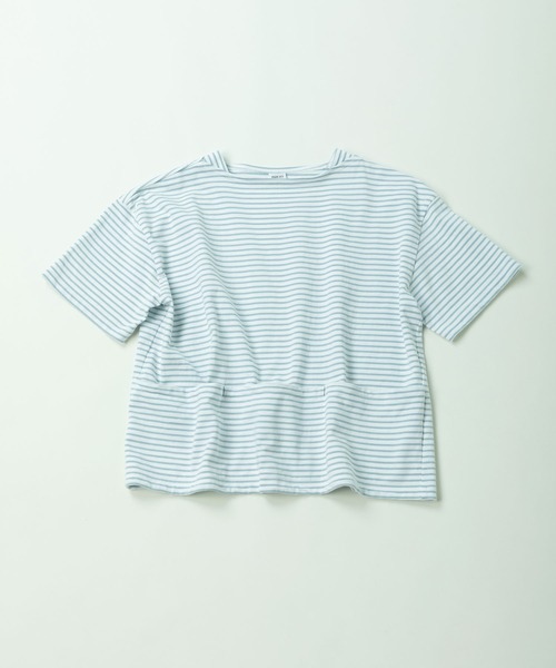 PAR ICI（パーリッシィ）の「デラヴェジャージー 半袖ボートネックボーダーカットソー（Tシャツ/カットソー・レディース・サックスブルー・FREE）」の2枚目の写真