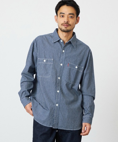 EDWIN（エドウィン）の「EDWIN エドウィン ワークシャツ デニム 長袖（シャツ/ブラウス・メンズ・ブルー系その他2/ブルー/ネイビー/インディゴブルー/ライトインディゴブルー/ブルー系その他・LARGE/X-LARGE/MEDIUM）」の2枚目の写真