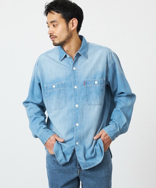 EDWIN（エドウィン）の「EDWIN エドウィン ワークシャツ デニム 長袖（シャツ/ブラウス・メンズ・ブルー系その他2/ブルー/ネイビー/インディゴブルー/ライトインディゴブルー/ブルー系その他・LARGE/X-LARGE/MEDIUM）」の11枚目の写真