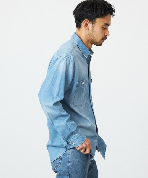 EDWIN（エドウィン）の「EDWIN エドウィン ワークシャツ デニム 長袖（シャツ/ブラウス・メンズ・ブルー系その他2/ブルー/ネイビー/インディゴブルー/ライトインディゴブルー/ブルー系その他・LARGE/X-LARGE/MEDIUM）」の13枚目の写真