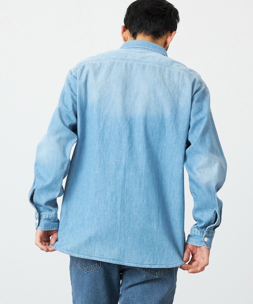 EDWIN（エドウィン）の「EDWIN エドウィン ワークシャツ デニム 長袖（シャツ/ブラウス・メンズ・ブルー系その他2/ブルー/ネイビー/インディゴブルー/ライトインディゴブルー/ブルー系その他・LARGE/X-LARGE/MEDIUM）」の14枚目の写真