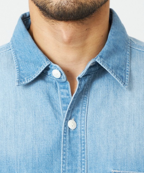 EDWIN（エドウィン）の「EDWIN エドウィン ワークシャツ デニム 長袖（シャツ/ブラウス・メンズ・ブルー系その他2/ブルー/ネイビー/インディゴブルー/ライトインディゴブルー/ブルー系その他・LARGE/X-LARGE/MEDIUM）」の15枚目の写真