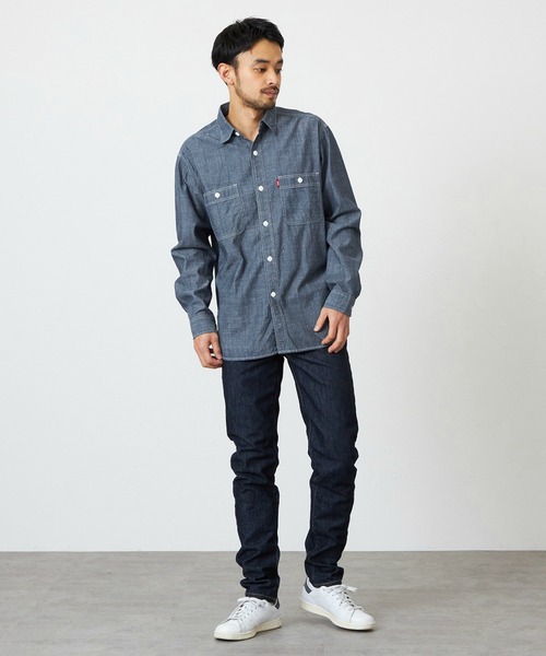 EDWIN（エドウィン）の「EDWIN エドウィン ワークシャツ デニム 長袖（シャツ/ブラウス・メンズ・ブルー系その他2/ブルー/ネイビー/インディゴブルー/ライトインディゴブルー/ブルー系その他・LARGE/X-LARGE/MEDIUM）」の10枚目の写真