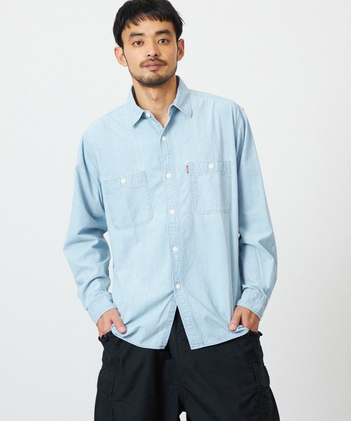 EDWIN（エドウィン）の「EDWIN エドウィン ワークシャツ デニム 長袖（シャツ/ブラウス・メンズ・ブルー系その他2/ブルー/ネイビー/インディゴブルー/ライトインディゴブルー/ブルー系その他・LARGE/X-LARGE/MEDIUM）」の18枚目の写真