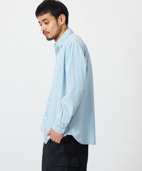 EDWIN（エドウィン）の「EDWIN エドウィン ワークシャツ デニム 長袖（シャツ/ブラウス・メンズ・ブルー系その他2/ブルー/ネイビー/インディゴブルー/ライトインディゴブルー/ブルー系その他・LARGE/X-LARGE/MEDIUM）」の19枚目の写真