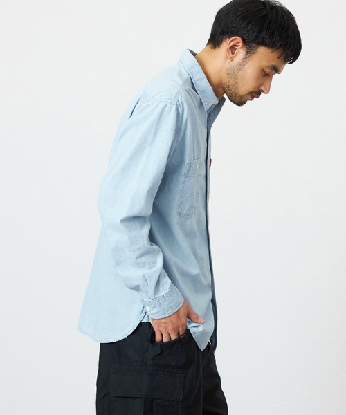 EDWIN（エドウィン）の「EDWIN エドウィン ワークシャツ デニム 長袖（シャツ/ブラウス・メンズ・ブルー系その他2/ブルー/ネイビー/インディゴブルー/ライトインディゴブルー/ブルー系その他・LARGE/X-LARGE/MEDIUM）」の20枚目の写真