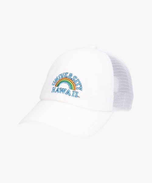 OVERRIDE（オーバーライド）の「UNIVERSITY OF HAWAII  PILE MESH CAP / カレッジ（キャップ・レディース・ピンク/オフホワイト/ブラック・57~59cm）」の2枚目の写真