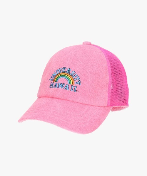 OVERRIDE（オーバーライド）の「UNIVERSITY OF HAWAII  PILE MESH CAP / カレッジ（キャップ・レディース・ピンク/オフホワイト/ブラック・57~59cm）」の3枚目の写真
