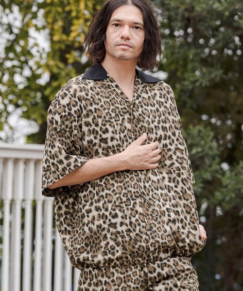 CAMBIO(カンビオ)の「mhs2549-Leopard Switch Open Collar Shirts オープンカラーシャツ(CAM26SS-025)(シャツ/ブラウス・メンズ・グレー系その他/ブラウン系その他/ベージュ系その他・L/M/S)」の3枚目の写真